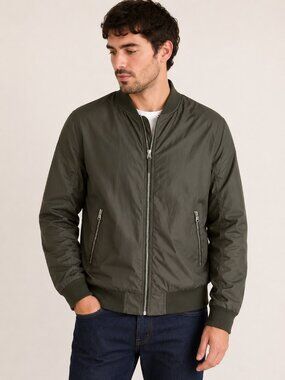 Jack & Jones Originals JORPACIFIC Bomber Jacket XL Olive Green Cotton Nylon Zip